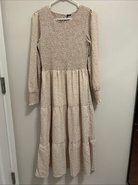 Floral Smocked Tiered Midi Dress